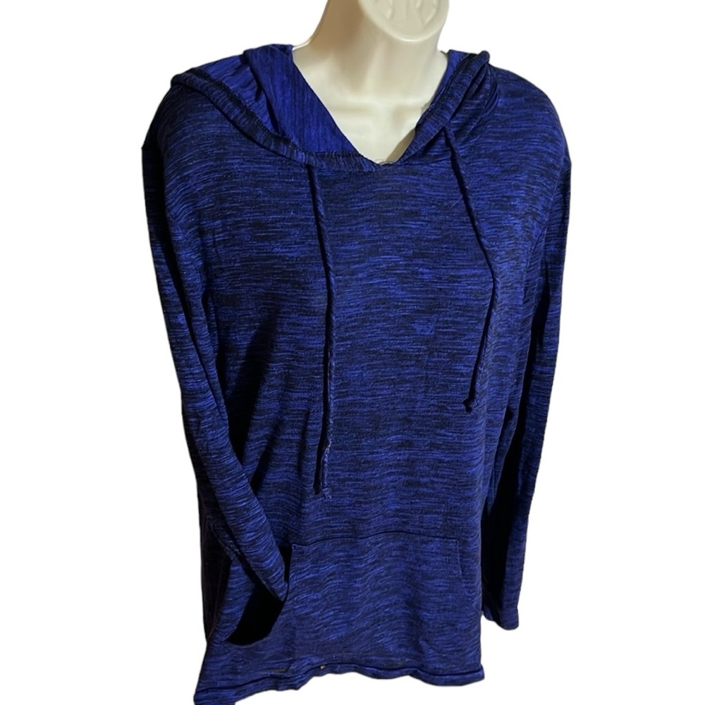 Mossimo Supply Co. size XL violet & black hooded sweater with wrap open back - Picture 7 of 16